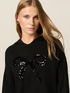 Maglia con cappuccio e paillettes image number 2