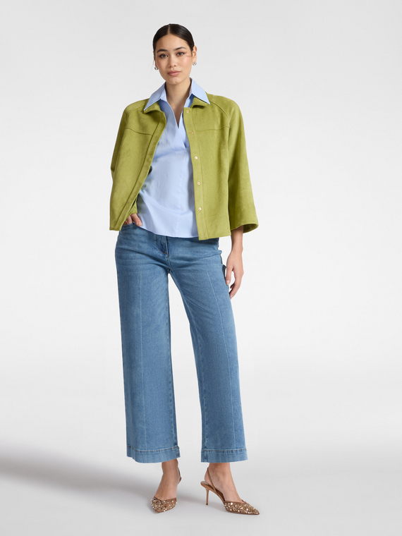 Cropped wide leg jeans,  "Wanda"