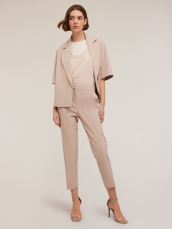 Pantaloni regular a vita alta