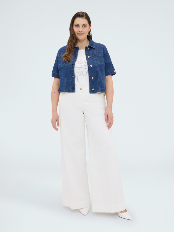 Giacca maniche corte in denim