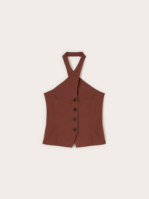Top cu guler halter The Tailoring Lab