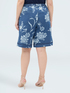 Bermuda aus Denim mit verwaschener Foliage-Print image number 1