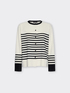 Cardigan rigato misto viscosa image number 4