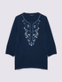 Blouse with paisley embroidery in viscose image number 4