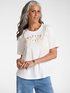 T-shirt avec broderie florale image number 3