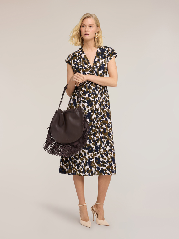 Rochie tip cămașă imprimată