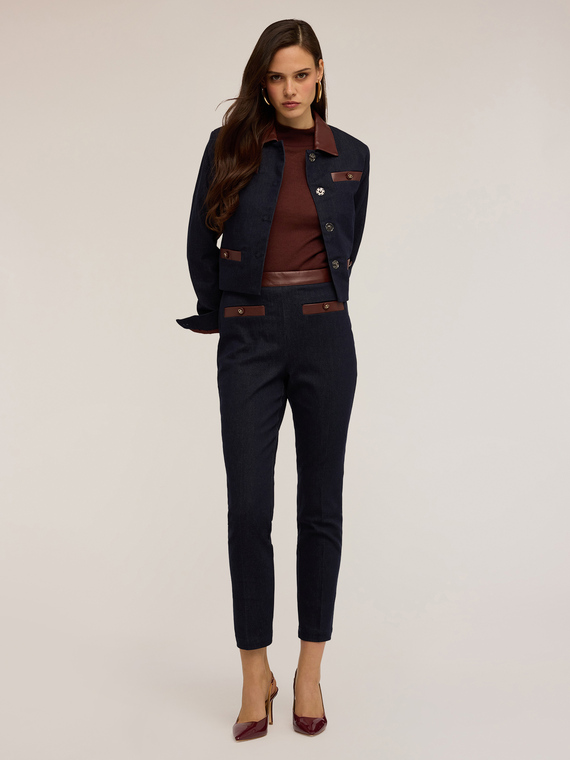 Jeansjacke mit Einsätzen