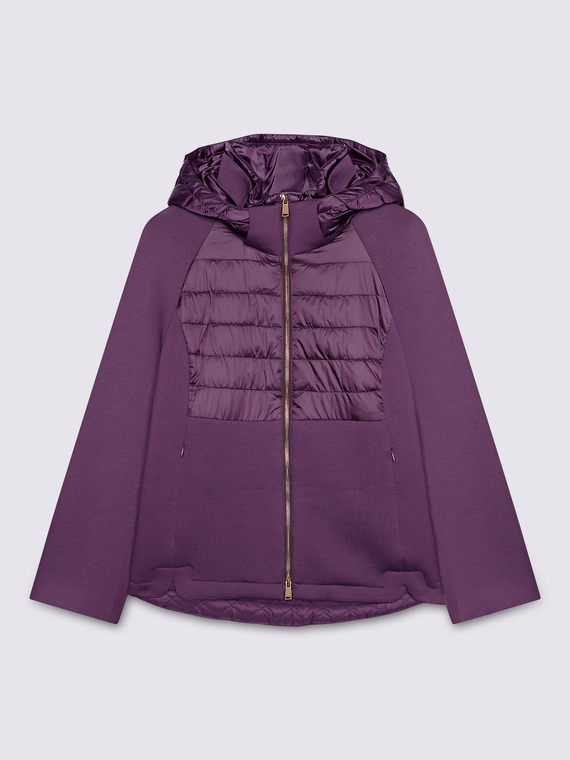 Lightweight dual-material down jacket