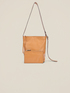 Bolso hobo de piel auténtica con clutch image number 2