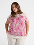 Dual-fabric T-shirt image number 2