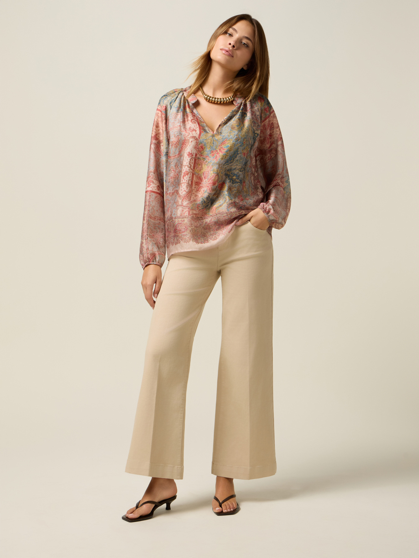 Bluse aus Voile mit Paisley-Muster image number 3