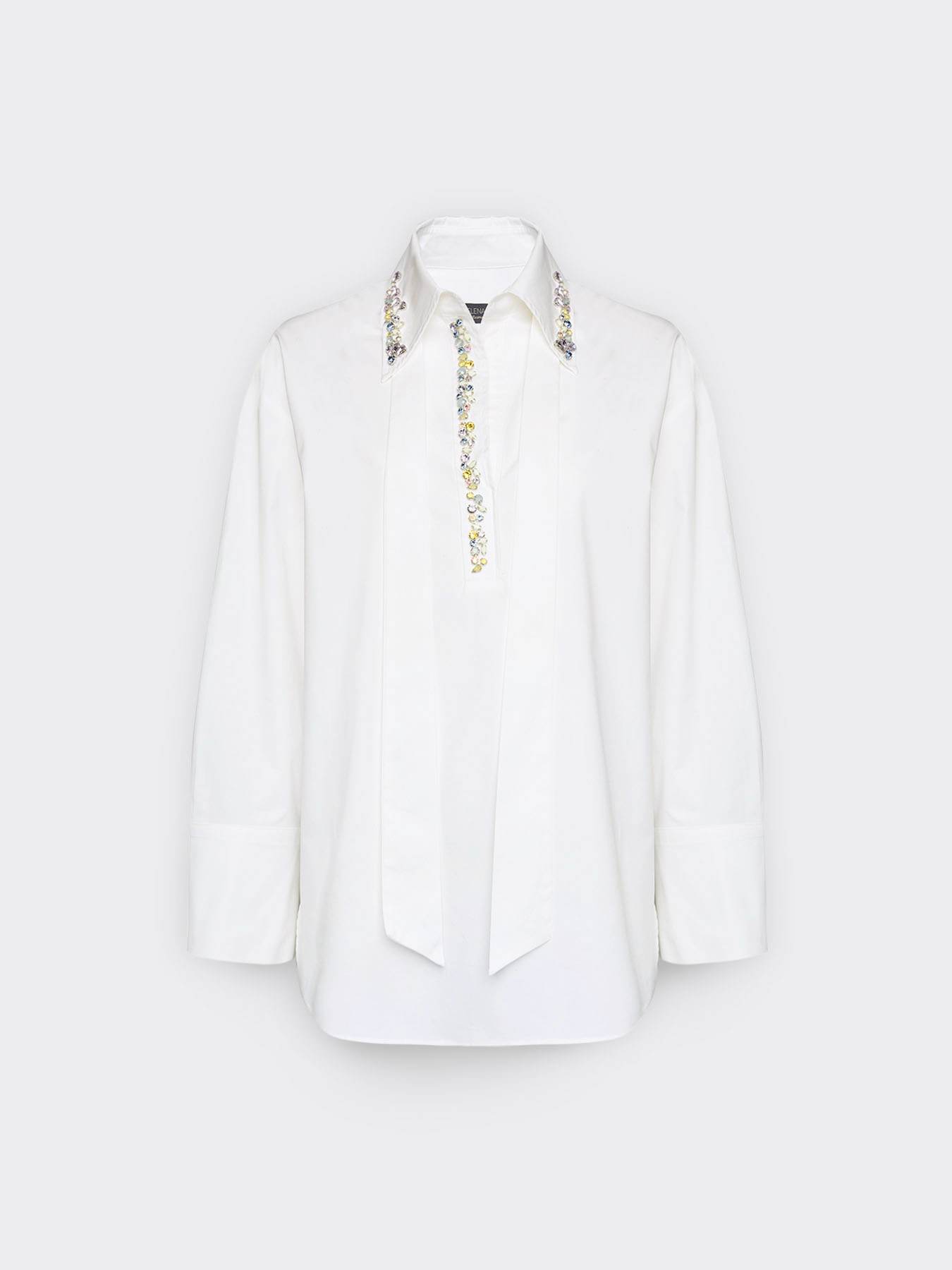 Poplin shirt with crystals image number 4