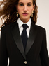 Veste à simple boutonnage avec inserts en satin image number 2