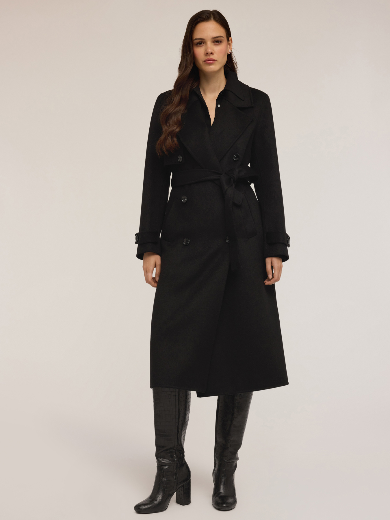 Wool blend trench coat image number 3