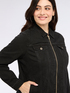 Denim jacket with zip and pockets image number 3