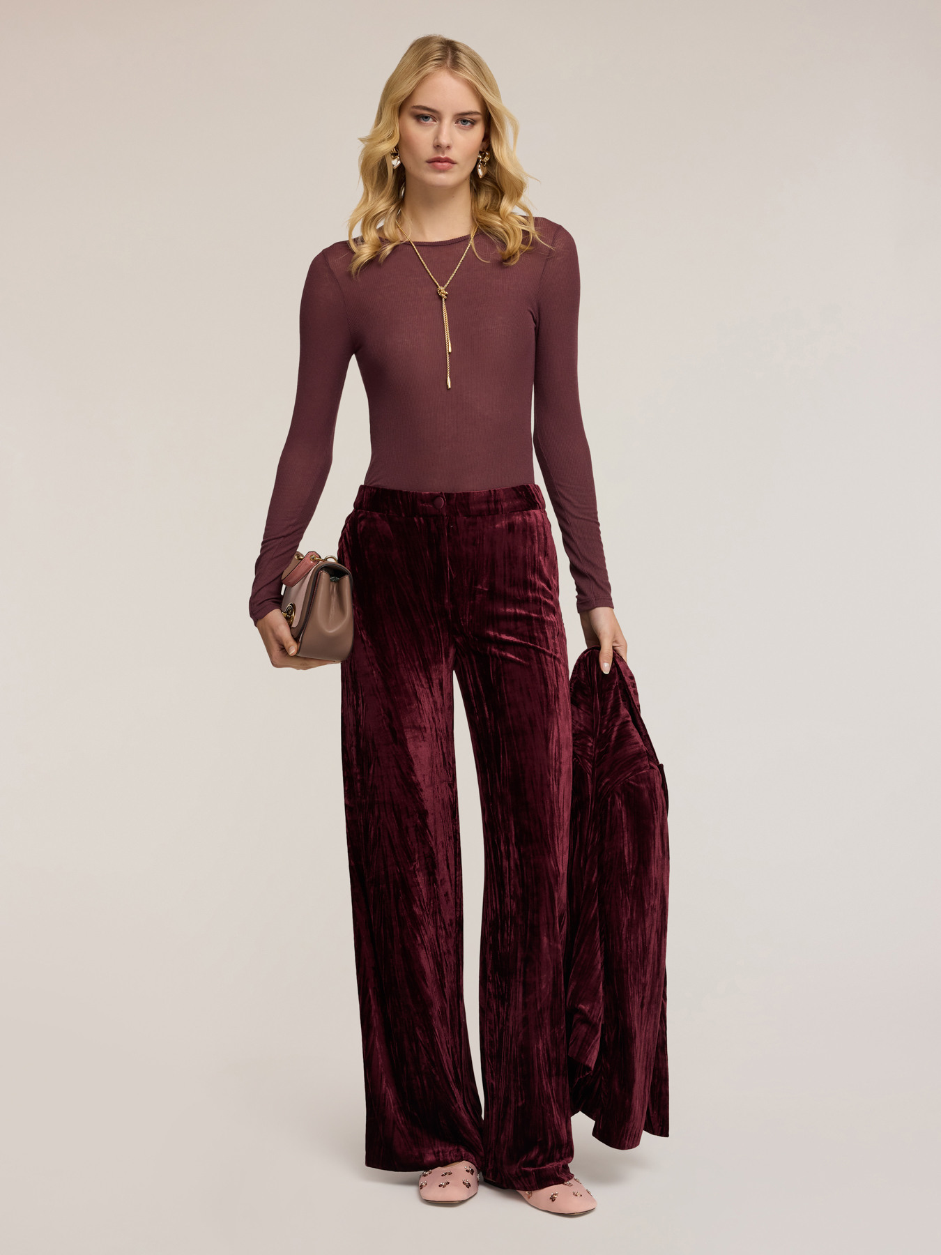 T-shirt sous-jacente en mélange de cachemire image number 2