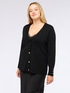 Cardigan scollo a V con bottoni image number 2