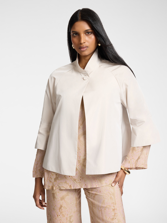 Unstrukturierte Jacke aus Taft