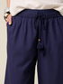 Muslin trousers with lace insert image number 2
