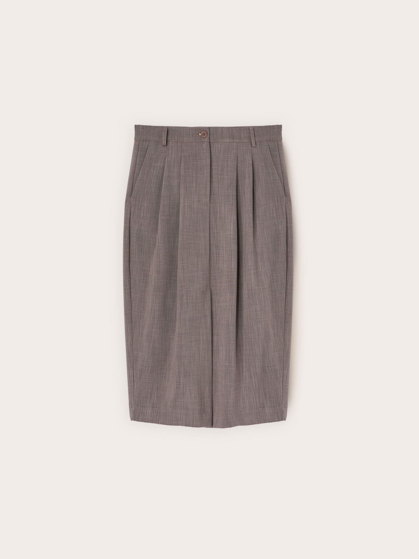 Midi pencil skirt with pleats image number 3
