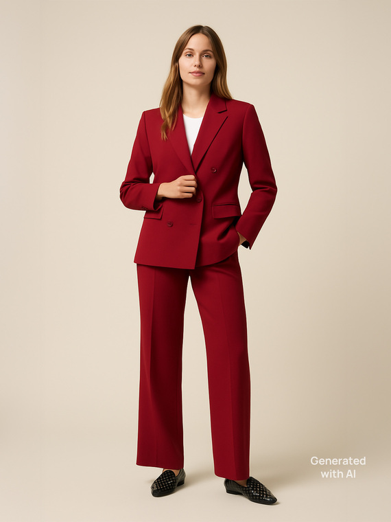 Pantaloni palazzo din țesătură crepe
