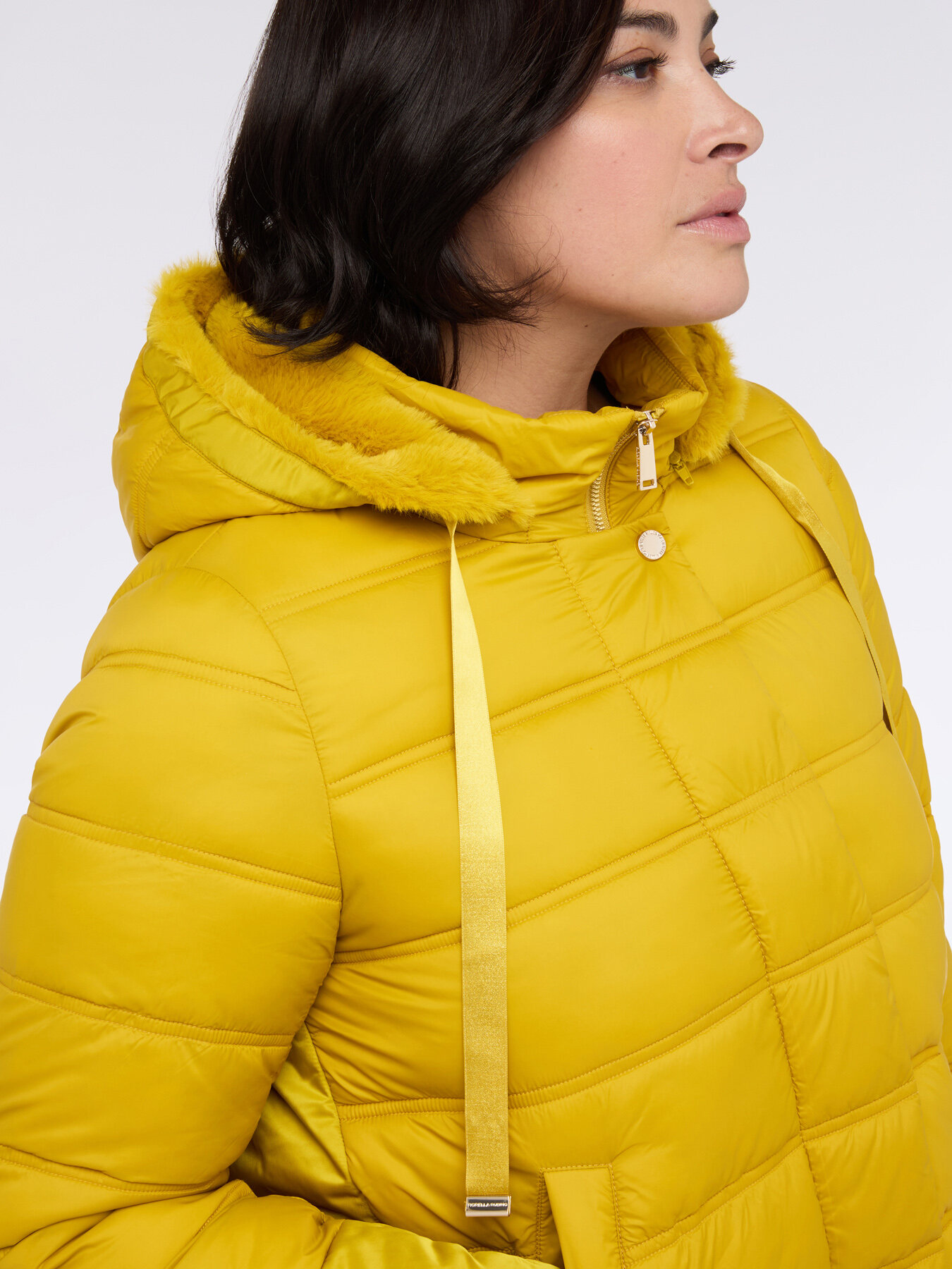 Hybrid down jacket with hood and drawstring image number 7