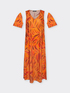Printed stretch cotton dress image number 5