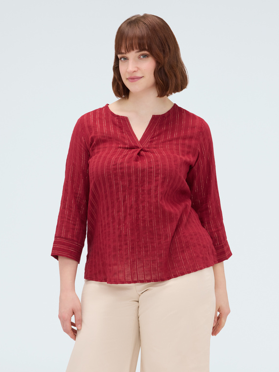 Striped cotton blouse