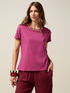 T-Shirt mit bunter Steinbestickung image number 0