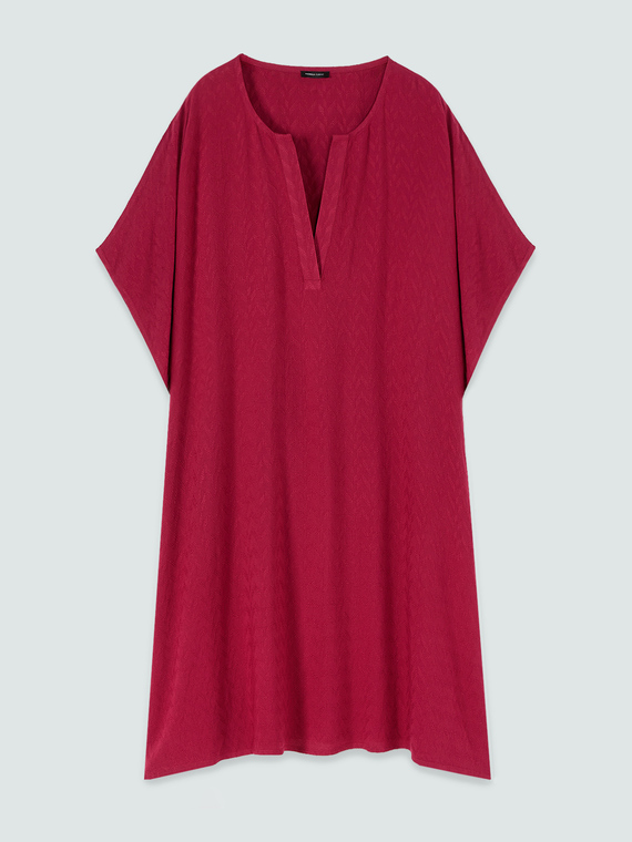 Geschlossener Kaftan aus Viskose-Jacquard