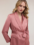 Fluid satin jacket with belt image number 3