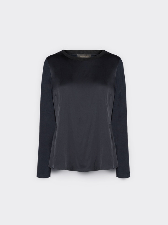 T-shirt in due tessuti