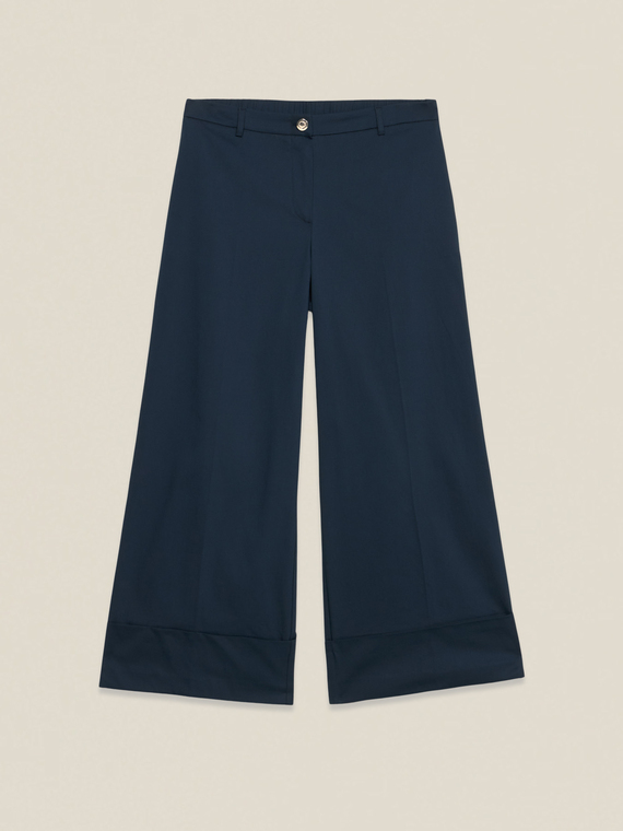 Pantaloni palazzo misto cotone