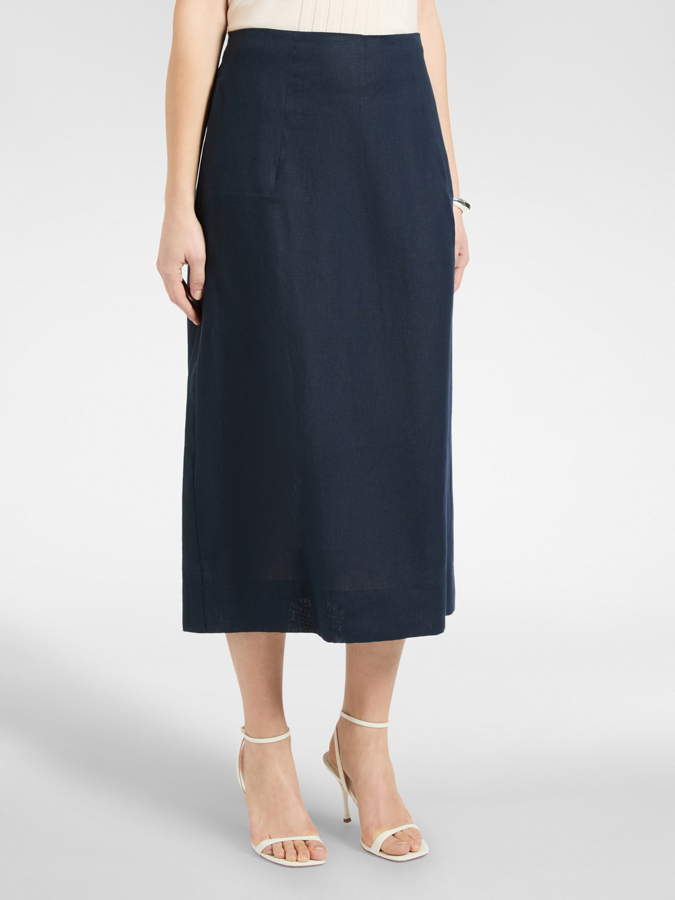 A-line linen skirt image number 2