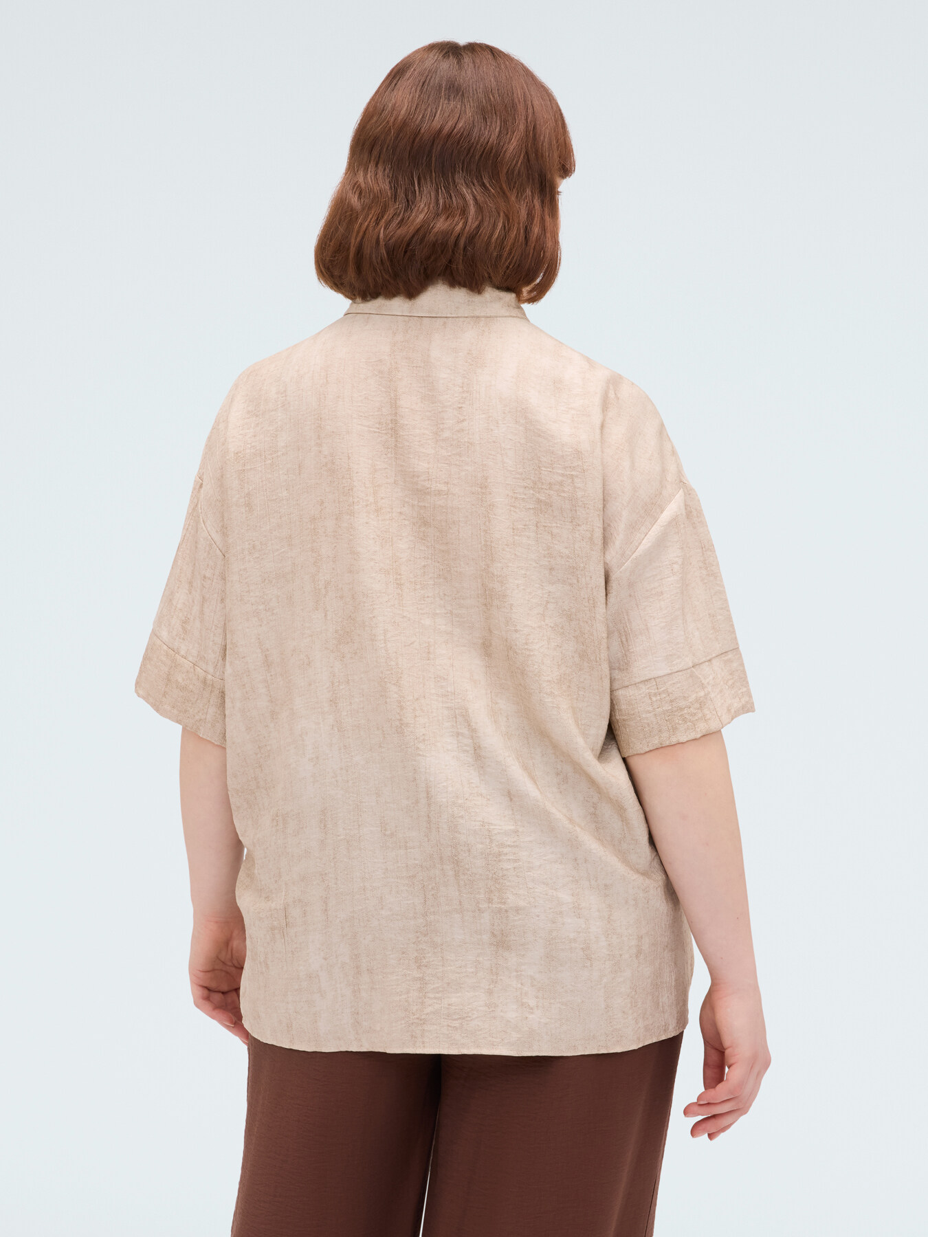 Boxy shirt in viscose blend image number 1