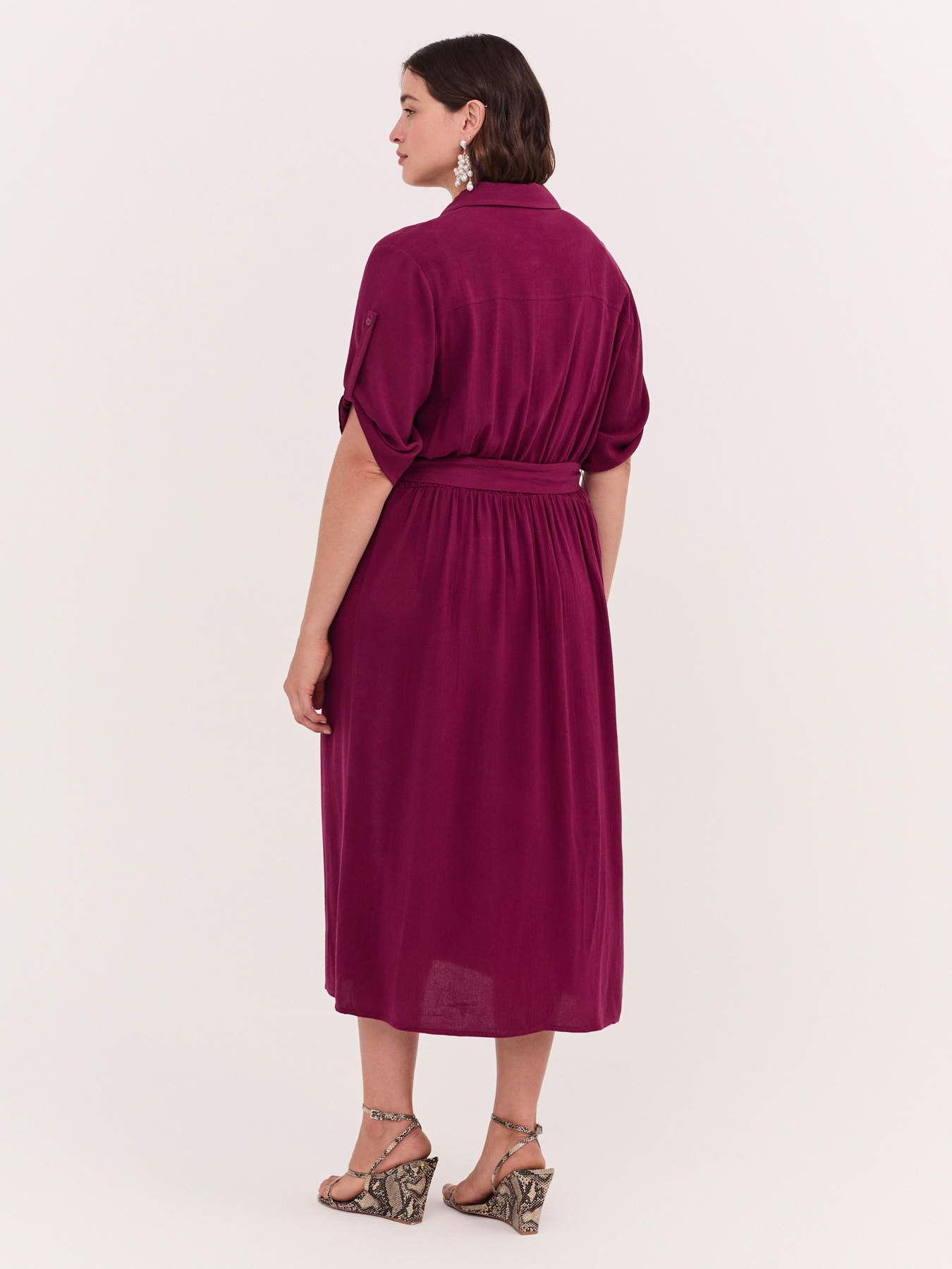 Robe chemisier POWER en viscose image number 1