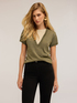 Lurex sweater with layered effect image number 2