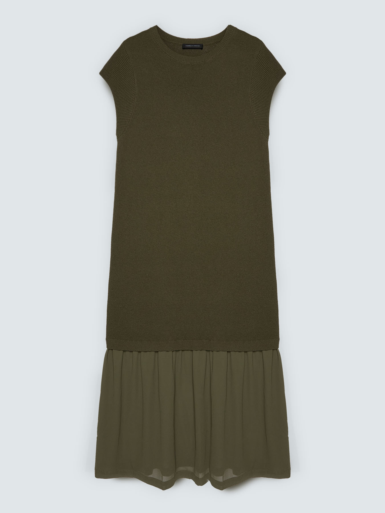 Langes Strickkleid mit Volant image number 5