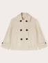 Linen blend canvas pea coat image number 4