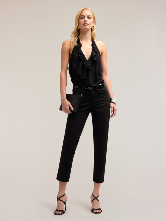 Georgette top with ruching