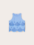 Top din poplin cu dantelă sangallo image number 4