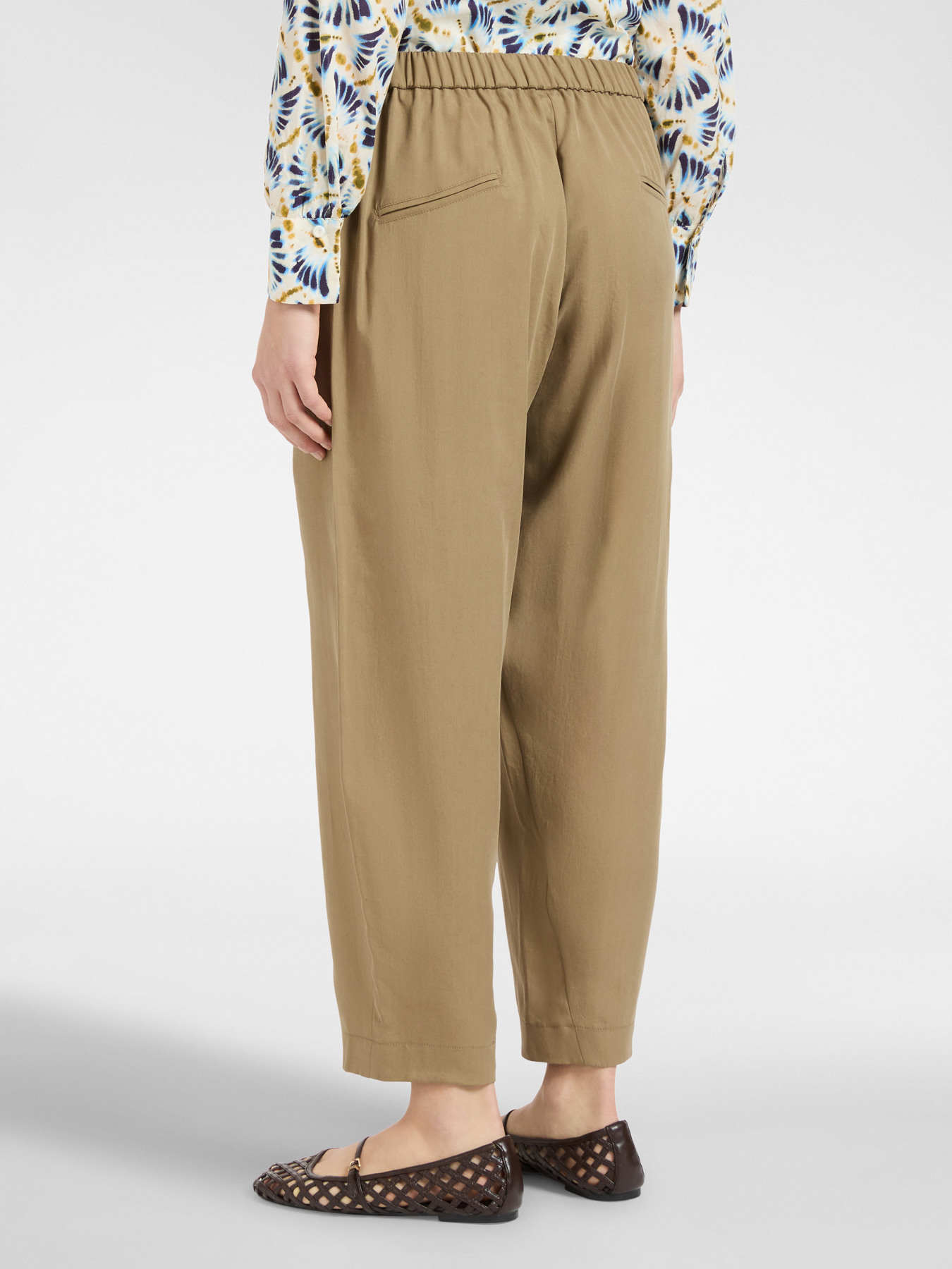 Straight-leg lyocell trousers image number 1