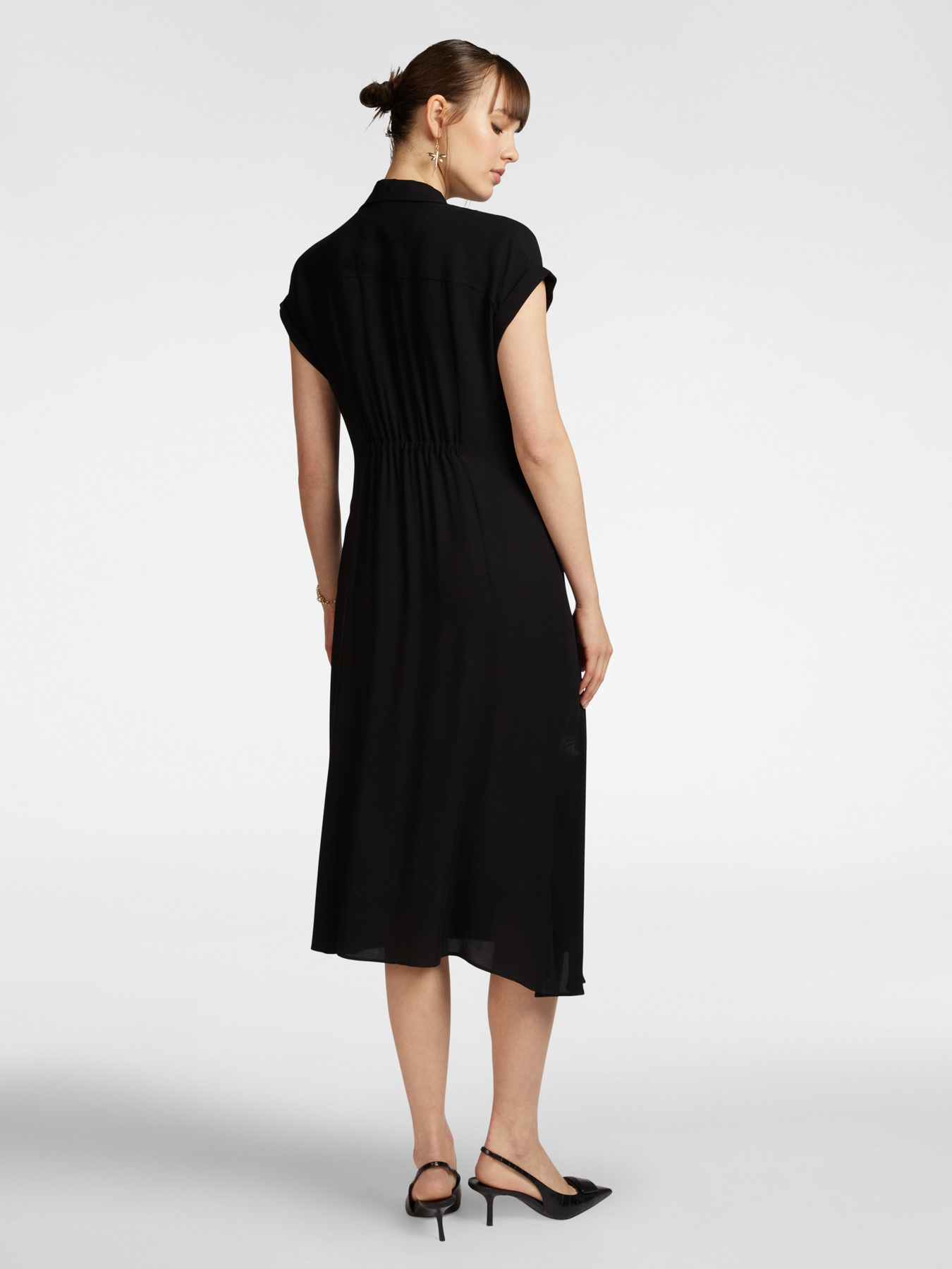 Robe chemise avec noeud sur le côté image number 1