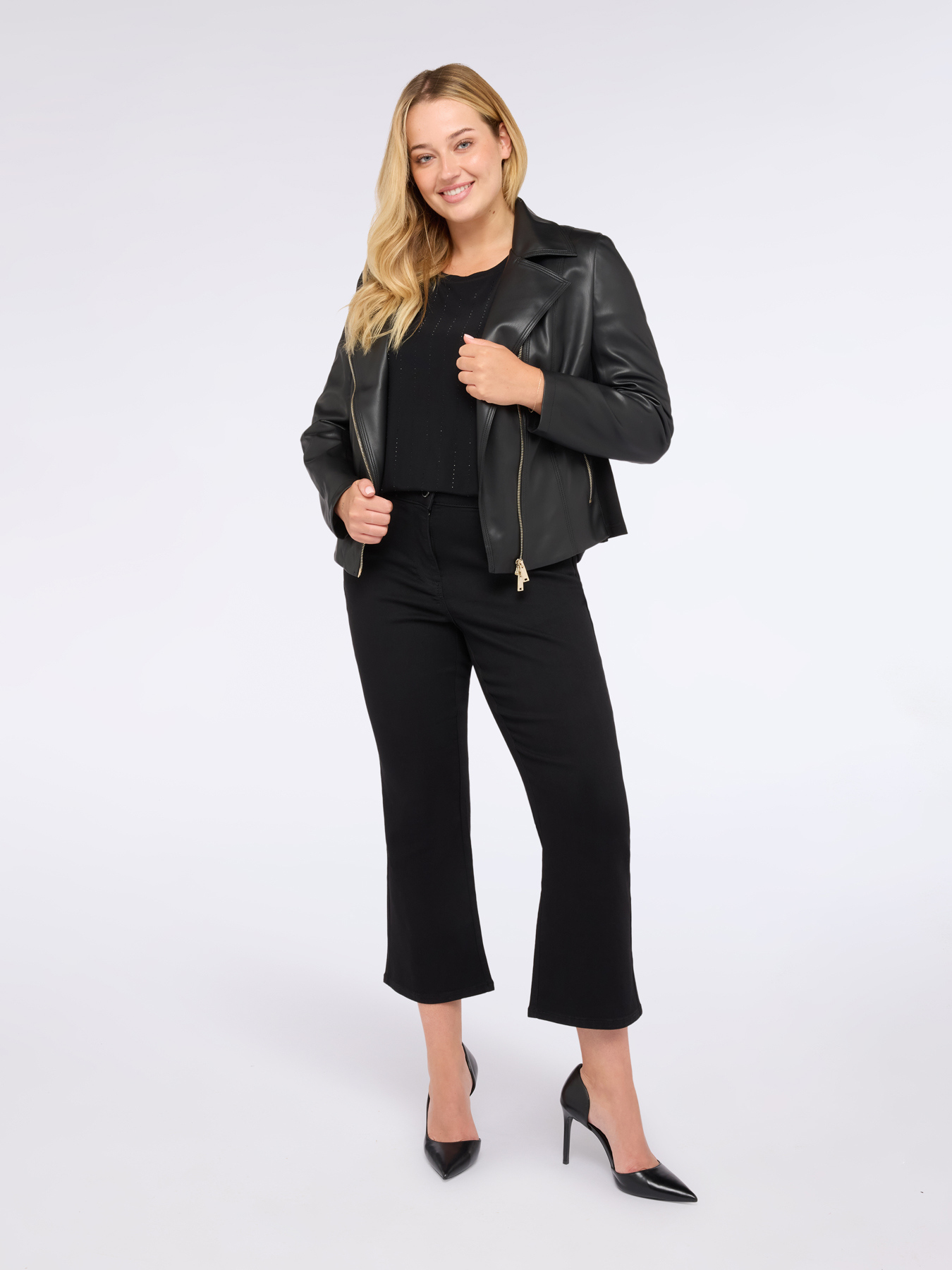 Bikerjacke mit asymmetrischem Reißverschluss image number 2