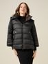 Short down jacket with jewel trim image number 0