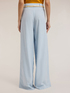 Pleated palazzo trousers in lyocell blend image number 1