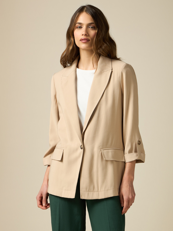 Blazer in twill di viscosa