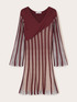 Vestito a righe in maglia lurex effetto plissé image number 4