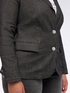 Blazer in denim con bottoni gioiello image number 2