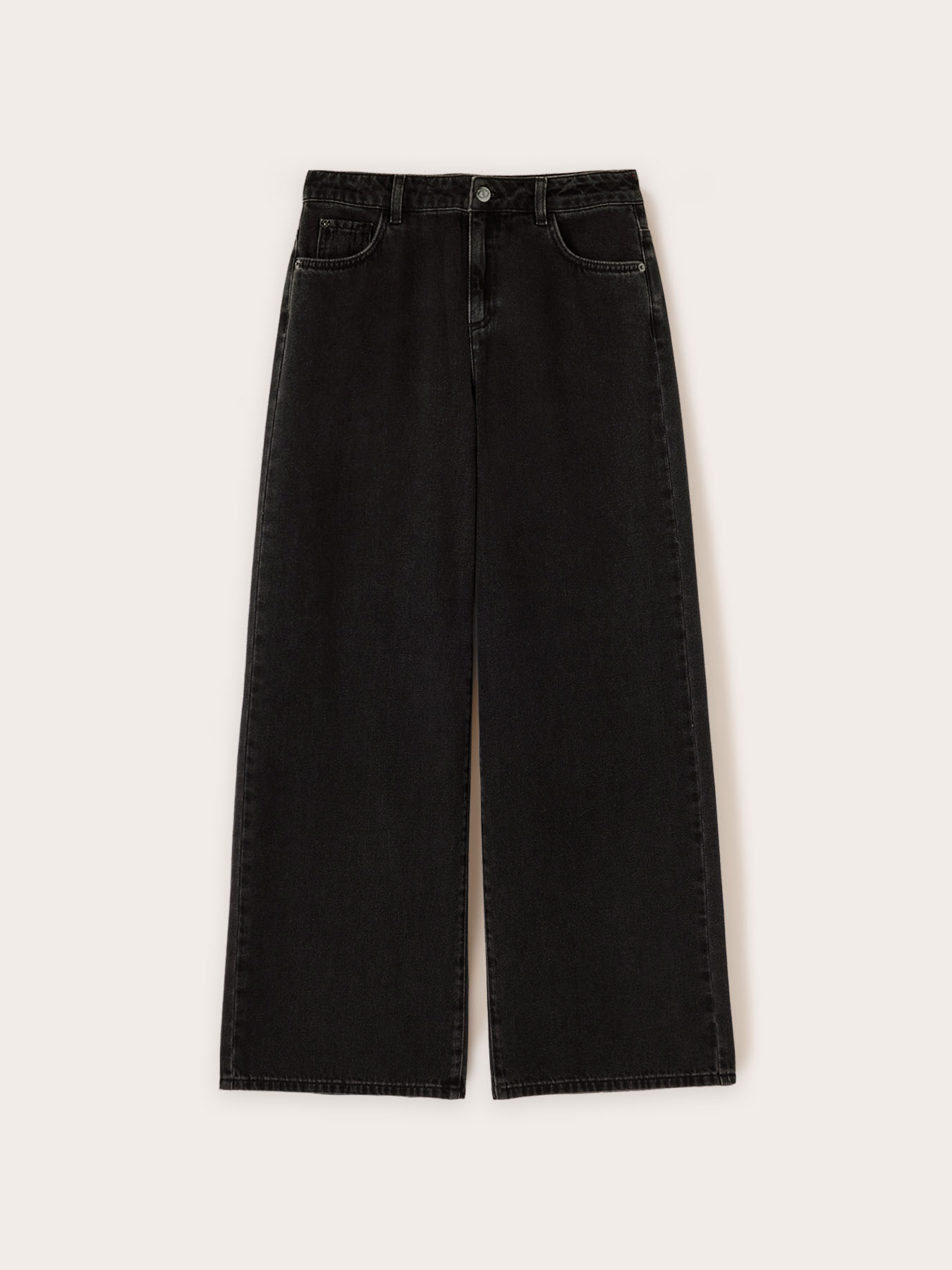 Schwarze weite Slouchy-Jeans image number 4